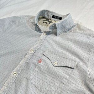 Volcom - Grid Pattern Short Sleeve Casual Button Up Shirt